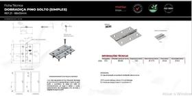 Dobradiça Inox Pino Solto 3.1/2 Cartela 3Pç 88X55 - Mahler