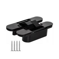 Dobradiça Invisível Oculta Preto 110mm Ajustável 3D Mixso Dobradiça Invisível Oculta Preto 110mm Ajustável 3D Mixso