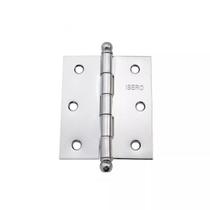 Dobradiça isero kit c/3 - ferro pino bola 3 1/2" leve - acetinado escovado Dobradiça isero kit c/3 - ferro pino bola 3 1/2" leve - acetinado escovado