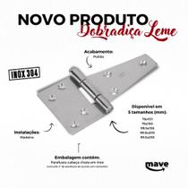 Dobradiça Leme Triangulo Reforçada em Aço Inox p/ Porteira Porta Portão de Galpão Dobradiça Leme Triangulo Reforçada em Aço Inox p/ Porteira Porta Portão de Galpão