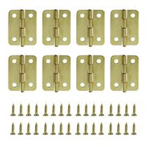 Dobradiça Média Com Parafuso Dourada Para Arte Mdf - 50 Uni