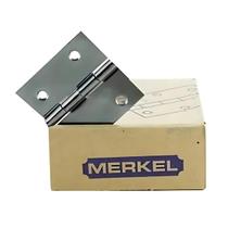 Dobradiça Merkel Ferro Polido 2" 184 Kit 12 Peças