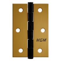 Dobradiça MGM 3 Unidades 3,5x2 1/4 Polegadas com Parafusos Bronze Latonado