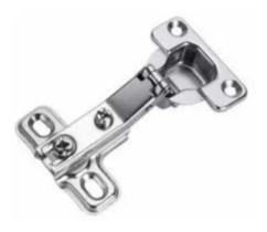 Dobradiça Mini Curva 26mm Kit 60 Peças