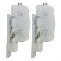 Dobradiça Para Box Automatica Vidro Alvenaria Branco C/ 2Un