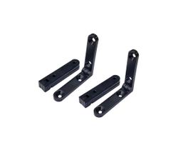 Dobradiça para caixa de joias QCAA 40x8x3 mm preto fosco 4 peças