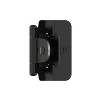 Dobradiça para gabinete Amerock BPR8704FB sobreposição de 13 mm, preto fosco Dobradiça para gabinete Amerock BPR8704FB sobreposição de 13 mm, preto fosco
