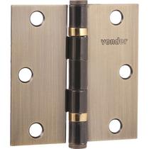 Dobradiça Para Porta 3.1/2 Aço Carbono Latonado Com 3 Peças
