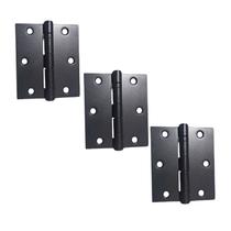 Dobradiça para Porta 3,5X3mm com Rolamento Cartela com 3 Unidades Aço Inox Preto CIA Dobradiça para Porta 3,5X3mm com Rolamento Cartela com 3 Unidades Aço Inox Preto CIA