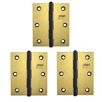 Dobradiça Para Porta Madeira Pino Reversível Stam 3 Peças Dobradiça Para Porta Madeira Pino Reversível Stam 3 Peças