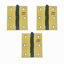 Dobradiça Para Porta Madeira Pino Reversível Stam 3 Peças