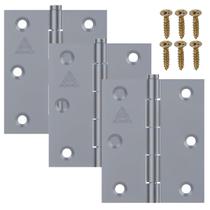 Dobradiça Para Porta Portão Madeira Aço Zincado 3.1/2" Aliança Kit 04 Un