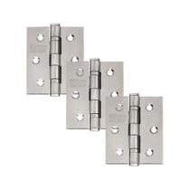 Dobradiça Para Porta Silvana 3 Com Rolamento 882 Embutir Inox 304 Escovado Com 3 Peças Dobradiça Para Porta Silvana 3 Com Rolamento 882 Embutir Inox 304 Escovado Com 3 Peças