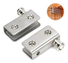Dobradiça Pivotante Cinza Inox Porta De Vidro Pequena 4cm x19x10mm ou Grande 7cm x33x11mm Dobradiça Pivotante Cinza Inox Porta De Vidro Pequena 4cm x19x10mm ou Grande 7cm x33x11mm