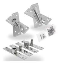 Dobradiça Porta Com Rolamento Aço Inox 150Kg Pivô Invisível Dobradiça Porta Com Rolamento Aço Inox 150Kg Pivô Invisível