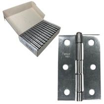 Dobradiça Porta Inox Caixa 24 Peças