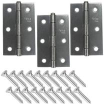 Dobradiça Porta Inox kit 3 Peças