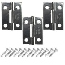 Dobradiça Porta Inox kit 3 Peças