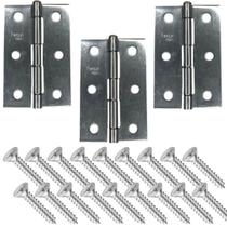 Dobradiça Porta Inox kit 3 Peças