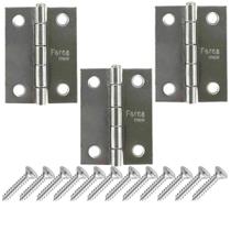 Dobradiça Porta Inox kit 3 Peças