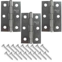 Dobradiça Porta Inox kit 3 Peças