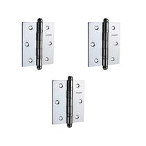 Dobradiça porta madeira pado 3530 cromada rolamento kit 3 peças + parafusos acr Dobradiça porta madeira pado 3530 cromada rolamento kit 3 peças + parafusos acr