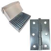 Dobradiça Porta Zincada Caixa 24 Peças