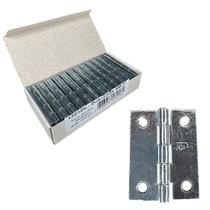 Dobradiça Porta Zincada Caixa 24 Peças