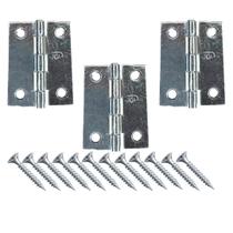 Dobradiça Porta Zincada kit 3 Peças