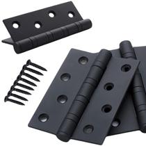 Dobradiça Portas Aço Inox 4x3 Preto Com Rolamento Kit 18 Un. Dobradiça Portas Aço Inox 4x3 Preto Com Rolamento Kit 18 Un.
