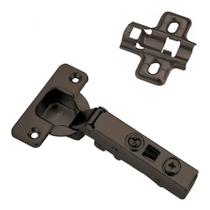 Dobradiça Preta com Amortecedor Hafele Reta 315.20.750 Com Calço Copo 35mm