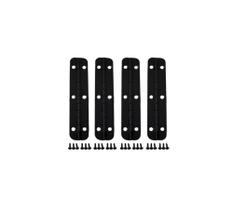 Dobradiça QCAA de latão maciço 6 x 1,3 cm preto fosco, pacote com 4