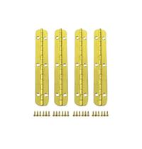Dobradiça QCAA de Latão Maciço 8 x 1,3 cm para Caixa de Joias - 4 Unidades