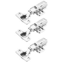 Dobradiça Reta Amortecedor Click 03 Peças Móveis Armários