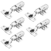 Dobradiça Reta Amortecedor Click 05 Peças Móveis Armários