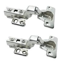 Dobradiça Reta Inox Amortecedor Click 07 Peças Móveis Portas