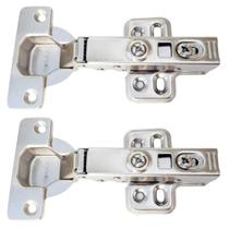 Dobradiça Reta Sistema Click Amortecedor 35mm 09 Peças Dobradiça Reta Sistema Click Amortecedor 35mm 09 Peças