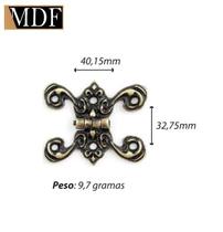 Dobradiça Trabalhada Roma para Caixa de Madeira 4,5x3,2cm Artesanato Dobradiça Trabalhada Roma para Caixa de Madeira 4,5x3,2cm Artesanato