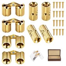 Dobradiças de barril em latão RJLCTH 12 mm ocultas 180 8 peças Dobradiças de barril em latão RJLCTH 12 mm ocultas 180 8 peças
