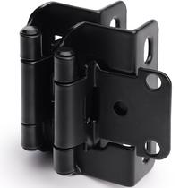 Dobradiças de gabinete DecoBasics 1/2" Overlay Black 5 pares
