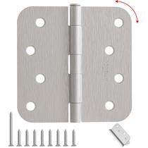 Dobradiças de porta AmzGod 10 cm, pacote com 3, interior de níquel escovado Dobradiças de porta AmzGod 10 cm, pacote com 3, interior de níquel escovado