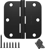 Dobradiças de porta AmzGod Black, pacote com 6, preto fosco, 8,9 cm, 5/8 de raio Dobradiças de porta AmzGod Black, pacote com 6, preto fosco, 8,9 cm, 5/8 de raio