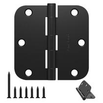 Dobradiças de porta AmzGod Matte Black, pacote com 12, 8,9 cm para porta interna Dobradiças de porta AmzGod Matte Black, pacote com 12, 8,9 cm para porta interna