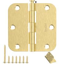 Dobradiças de porta AmzGod Satin Brass de 3,5 polegadas, pacote com 6 para porta padrão Dobradiças de porta AmzGod Satin Brass de 3,5 polegadas, pacote com 6 para porta padrão