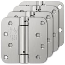 Dobradiças de porta com fechamento automático Luxbaro, pacote com 4, 10 cm com raio de 1,6 cm Dobradiças de porta com fechamento automático Luxbaro, pacote com 4, 10 cm com raio de 1,6 cm