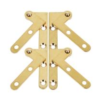 Dobradiças De Porta De Armário De Cozinha Rotativas Em Cobre, 4 Conjuntos, Ajuste De Pivô Para Cima