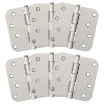 Dobradiças de porta Design House, 4 x 4 polegadas, pacote com 6 unidades de aço e níquel acetinado Dobradiças de porta Design House, 4 x 4 polegadas, pacote com 6 unidades de aço e níquel acetinado