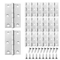 Dobradiças de porta ELAINEDE 2,5 polegadas de aço inoxidável 20PCS prata