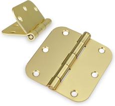 Dobradiças de porta Haidms em latão acetinado, pacote com 30 cm, 9 cm, ouro duplo