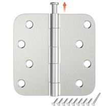 Dobradiças de porta HOSOM Satin Nickel 4 polegadas 5/8" Radius Corner